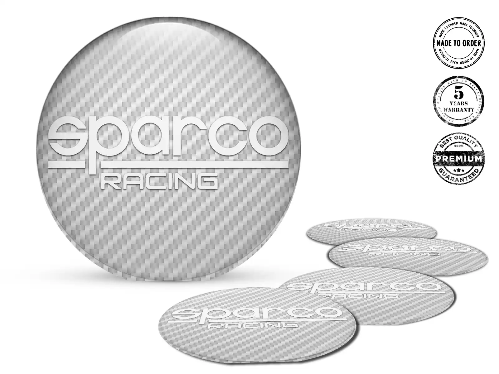 Sparco Felgenaufkleber für Autos Luxusgewölbte Logos